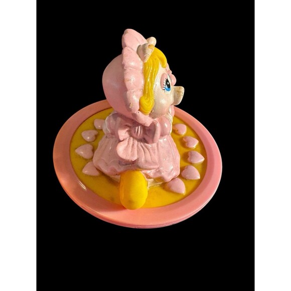 1989 Remco Muppet Babies Miss Piggy Baby Weeble Wobble Rattle Toy - Picture 4 of 11